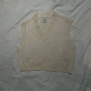 White Sunday Best Sweater Vest
